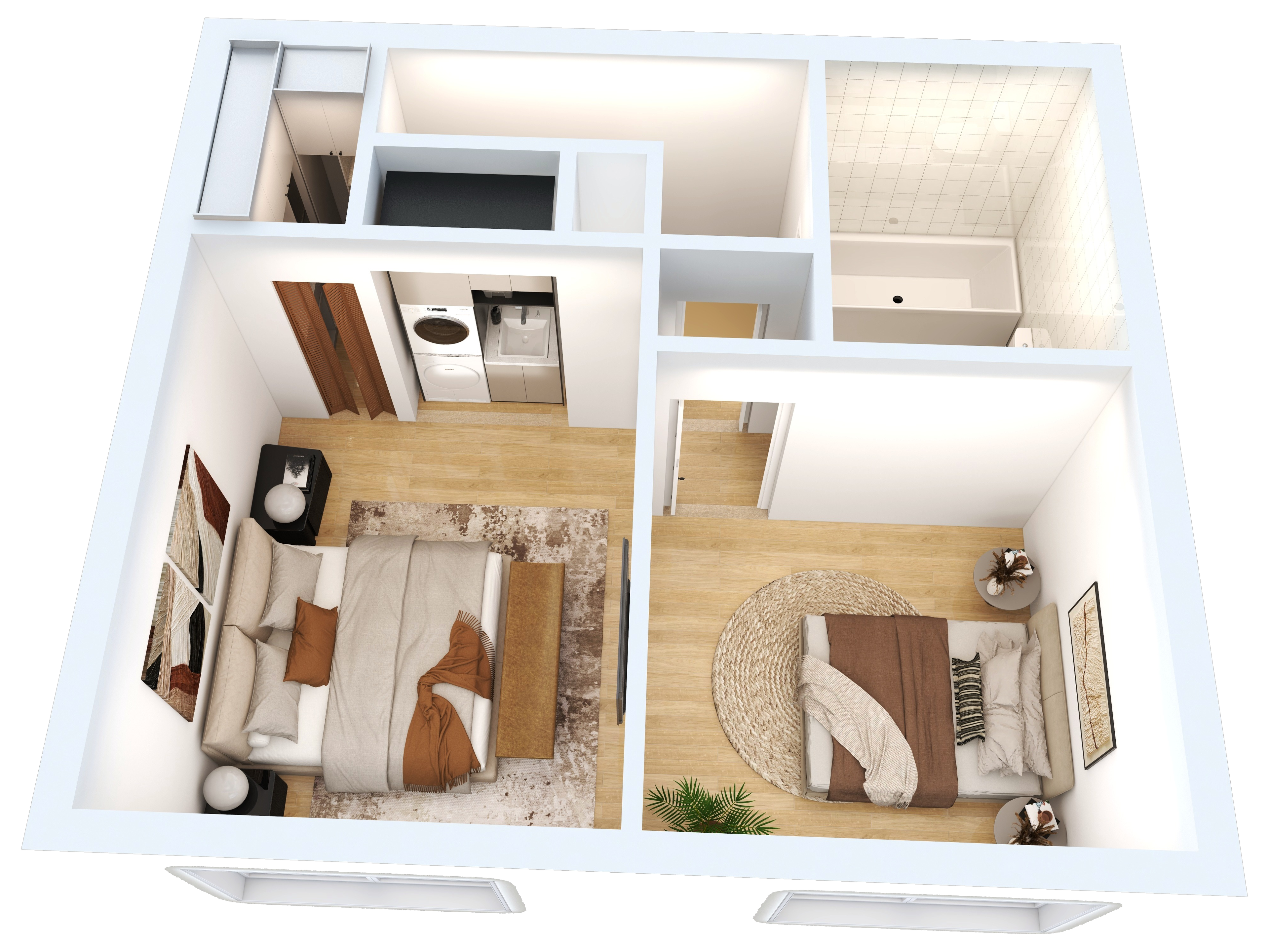 1 Bedroom with Den Deluxe — Level 2 floor plan