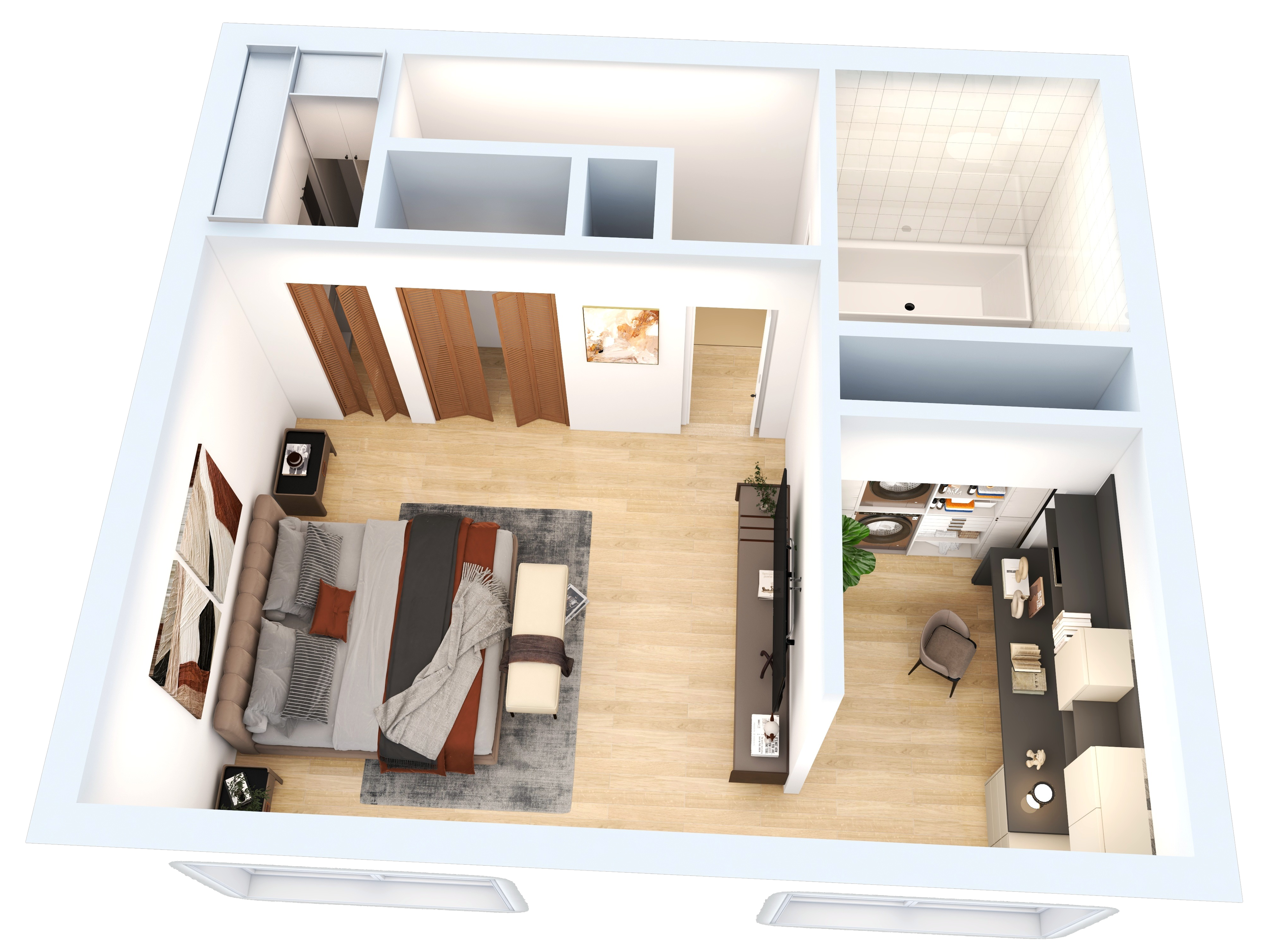 1 Bedroom with Den — Level 1 floor plan
