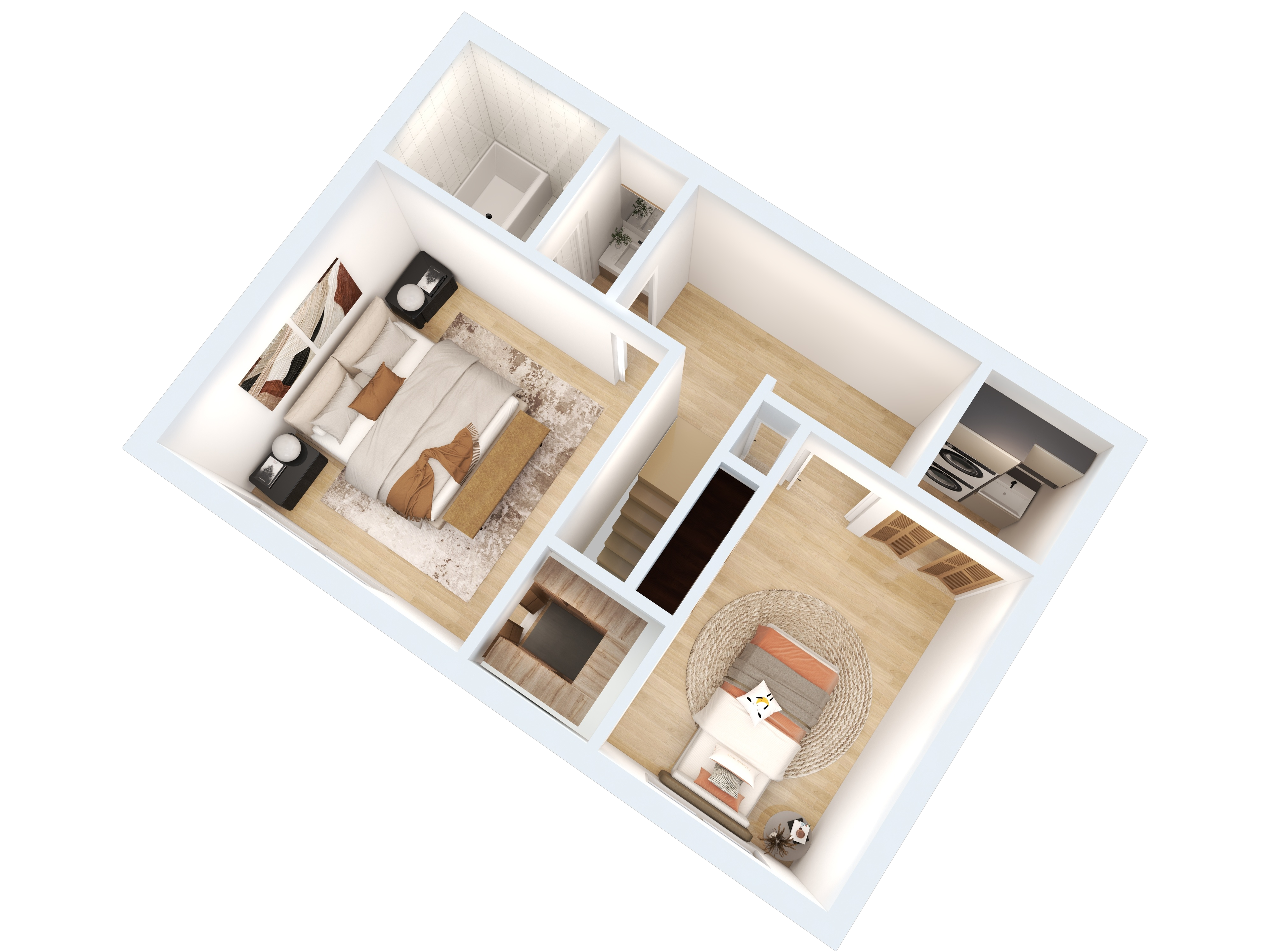 2 Bedroom Deluxe Townhouse — Level 2 floor plan