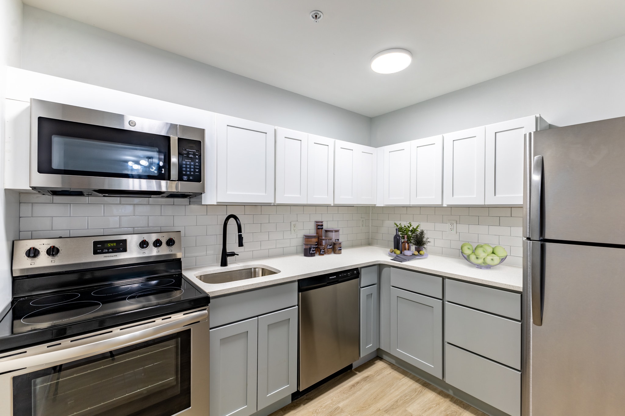 Virtually staged kitchen